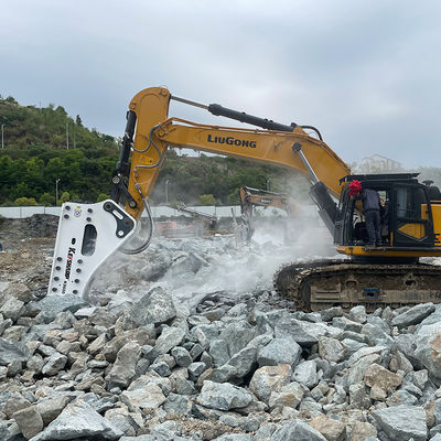 Υδραυλικός σπαστικός πέτρας για 50-60 τόνους οδηγός εξορυκτικού μηχανήματος / ακανόνιστο σχήμα