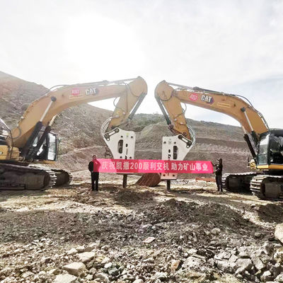 5350 kg βαρύ υδραυλικό σπάσιμο βράχων ανθεκτικό στην φθορά κράμα 195 mm σχιστόλιθο σπάσιμο βράχων