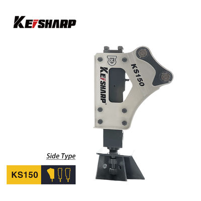 KS150 Τύπος πλευρικού υδραυλικού σπαστικού 100 mm Διαμέτρου τσιζέλ 350-700bpm Υδραυλικό σφυρί για εξορυκτήρα
