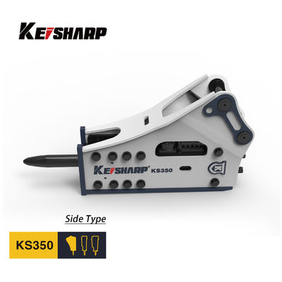 KS350 Τύπος πλευρικού υδραυλικού σπάσματος 165mm Σφαιρίδιο 150-300bpm Εκσκαφέας σπάσματος βράχου