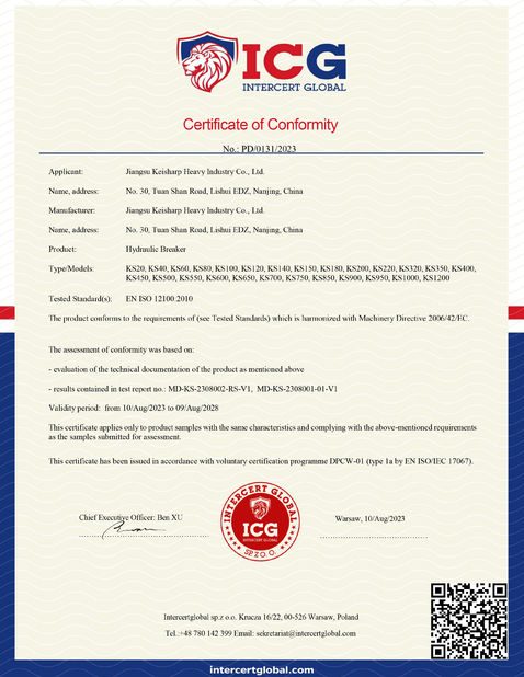 Κίνα Jiangsu Keisharp Heavy Industry Co., Ltd. Πιστοποιήσεις